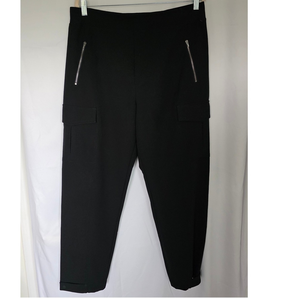 Athleta Endless Hi-Rise Cargo Pants Snap Cuff Zip Pockets 14 Utility Stretch - Picture 2 of 12
